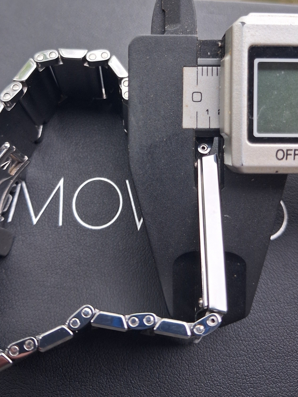 Movado Men's Stainless Steel Rectangular Bracelet Watch - Black Dial - Picture 12 of 13
